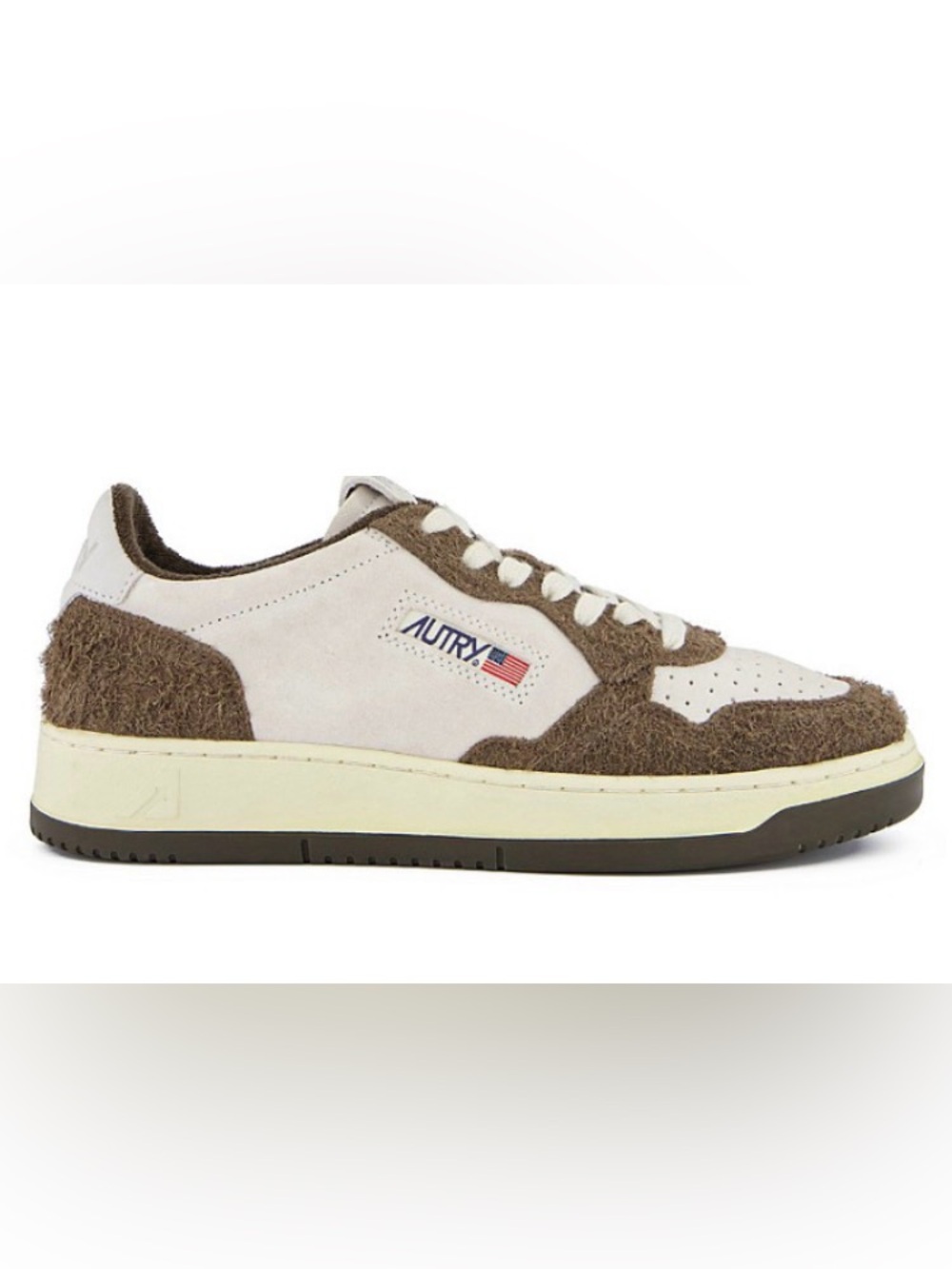 AUTRY Women's Medalist Low Top
Sneakers -Brown & Cream Suede: 7 (37)